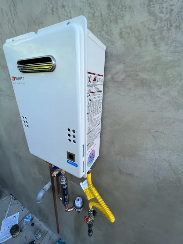 Tankless water heater installation for Holiday Park homes